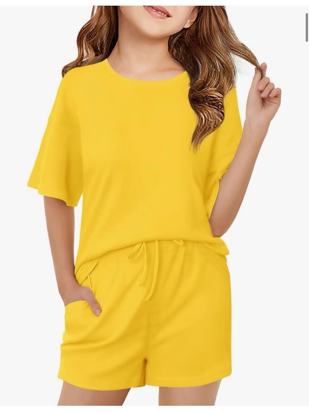 Bright Yellow Two-Piece Lounge Set